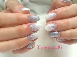 ★ホワイト×ラメグラデ★