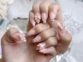 フレンチ豹柄ネイル☆