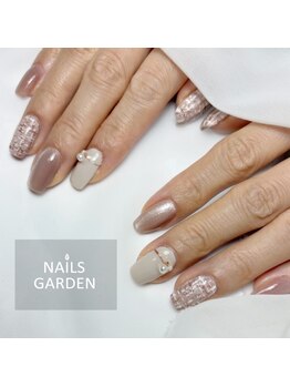 ネイルズガーデン(NAILS GARDEN)/ツイードネイル