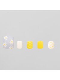 【かわいい花柄フットネイル】