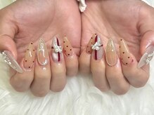 Silk by Bianca 大宮東口店【シルク バイ ビアンカ】/キラキラクリスマスネイル/9000