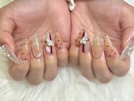 キラキラクリスマスネイル