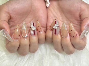 Silk by Bianca 大宮東口店【シルク バイ ビアンカ】/キラキラクリスマスネイル/9000