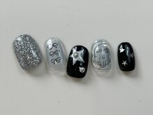 ネイルメゾン 天神店(NAIL MAISON)/星メタリックシルバーラメ¥9000