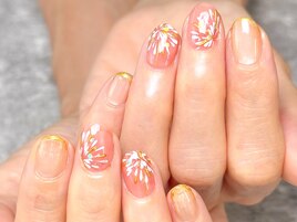 ミラーアート×線香花火ネイル