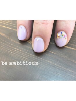 ネイルサロンアンドスクール ビーアンビシャス(be ambitious)/虹色シェル☆