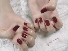 ネイルアンドアイラッシュサロン エスポアール(nail&eyelash salon espoir)/ボルドー×グレージュ75分コース
