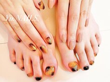 ユーネイルズ 恵比寿(Yu.NAILS.)/べっ甲◎フットネイル◎春夏