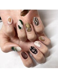 【うねうねニュアンスネイル】