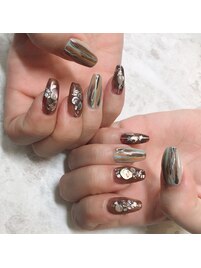 シェル個性派ネイル