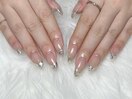 ガラスフレンチネイル