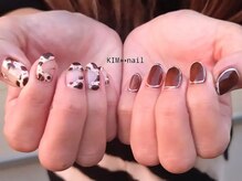 ケイアイエムネイル(KIM nail)/うねうねcaw×囲みニュアンス