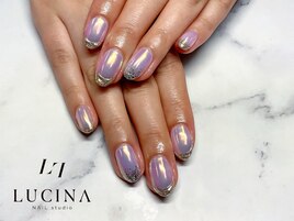 H-398大人可愛いオーロラネイル