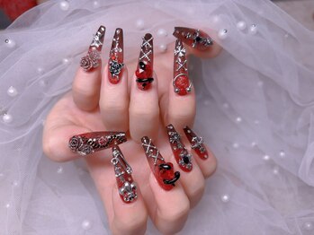 スノーネイルサロン 新宿店(Snow nail salon)/薔薇十字架ピンチェーン