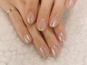 ムー(moo)/ミラースキニーフレンチネイル