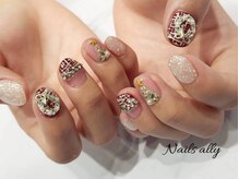 ネイルズアリー 立川店(Nails ally)/ツイード×チェック×クリスマス