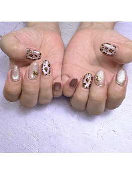 エムズネイル(M’s NAIL)/マグネット×レオパード柄☆