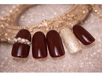 ネイルサロンジンジャー(Ginger)/大人ビジューワンカラー