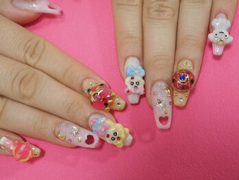 nailsalon amore 心斎橋店【長さだし/持ち込み/スカルプ/フィルイン/定額】/クレヨンしんちゃん22330円