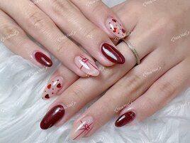 定額ネイル　ハートネイル