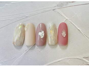 ネイルアンドまつげ リュフェール 五反田(Nail Lufaire)/ピンクマットラメ