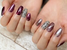 ツイード★マグネットネイル
