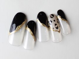 ヒョウ柄変形フレンチ