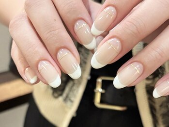 アイネイルズ 渋谷店(I nails)/【Saki.o】ナチュラルフレンチ
