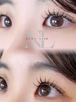 ニナラッシュ(Nina Lash)の写真/【高品質フラットマットラッシュ使用◎】軽さも、持ちも、上品さも手に入れる♪自然な仕上がりに★
