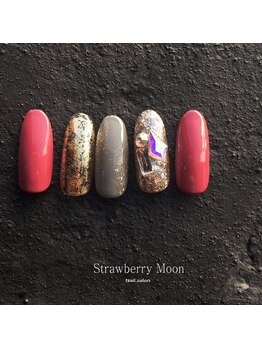 サロンストロベリームーン(Salon Strawberry Moon)/定額ビジューネイル☆¥8980