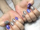 シンプルGALAXYネイル