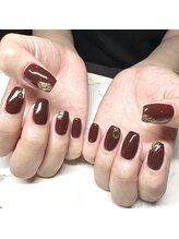 メイ アンド ティースタイル(Mei&T's style)/ラムブラウン　秋ネイル