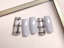 ベアトリーチェ 新宿西口(Beatrice)/チェックネイル　¥7800