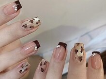 モナサロン(Mona salon)/ヒョウ柄フレンチネイル