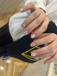 クリア×シルバーネイル