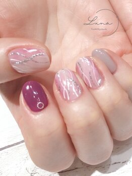 ネイルアンドまつ毛エクステ ルーナ イオン相模原店/ニュアンスネイル