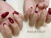 ネイルトリート 茨木駅前店(NAIL TREAT)/囲みハートネイル