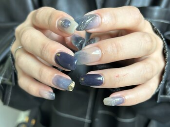 アイネイルズ 心斎橋店(I-nails)/【Miyuu.T】ネイビーニュアンス