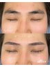 男性眉スタイリング(黄金比デザイン+眉ワックス)