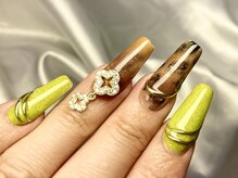 クリーク(CREEK)/秋ネイル☆ピスタチオスカルプ