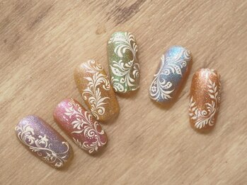 スワロンネイル 名古屋店(SWALLON NAIL)の写真/【繊細アートからトレンドアートまで♪!】模写や繊細アート・キャラクターもOK☆気軽に相談してみて◎