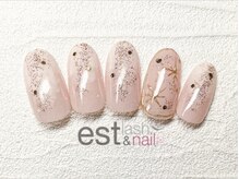 エストラッシュアンドネイル 銀座店(est lash&nail)/ホワイトグラデ　ベージュネイル