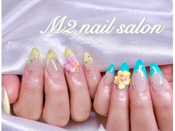 エムズ ネイルサロン(M2)/ツーカラーフレンチハイビスカス