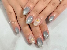 リアン(Lien)/水光マグネット×ラメフレンチ