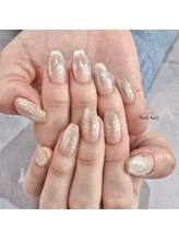 ネイルエース(Nail Ace)/マグネットグラデ＋ラメ