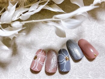 モグネイル(Mogunail)/3.4月定額B フラワーネイル