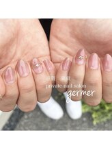 ジェルメ(germer)/グラデーションにリングネイル♪