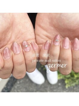 ジェルメ(germer)/グラデーションにリングネイル♪