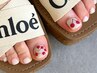 【Foot】親指2本アート+ワンカラー　¥7,500 《men's+¥550》