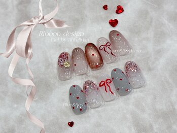 ちゅるんリボンネイル